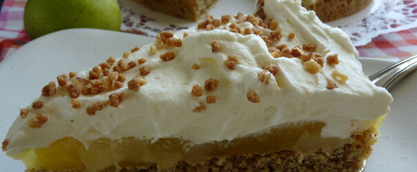 Birnen-Haselnuss-Torte